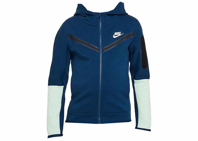 Huppari Nike Kids' Tech Fleece Full-Zip Hoodie Sininen | CU9223-460