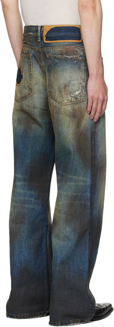 Jeans Ann Demeulemeester Ann Demeulemeester Dirtied Bootcut Jeans Sininen | B0013616-FA671-053, 2