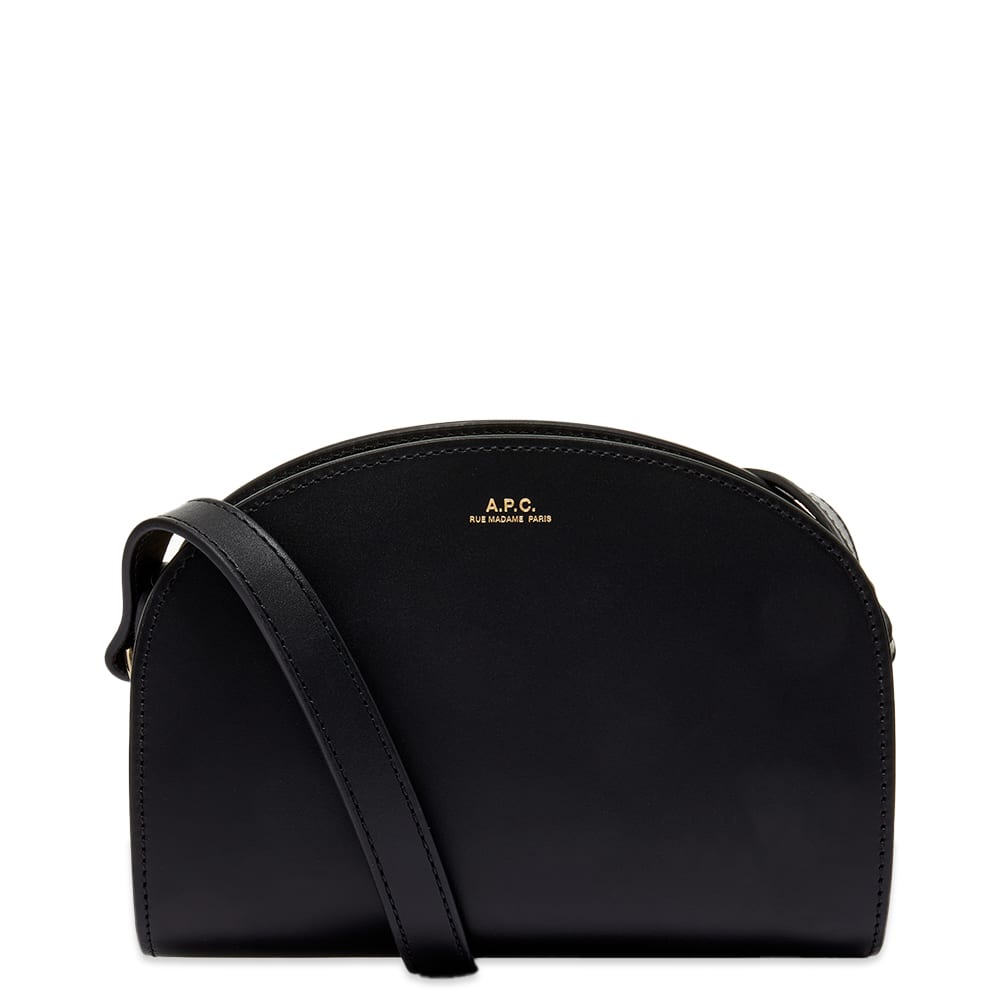 Olkalaukku A.P.C. Demi Lune Mini Shoulder Bag Musta | PXAWV-F61392-LZZ, 0