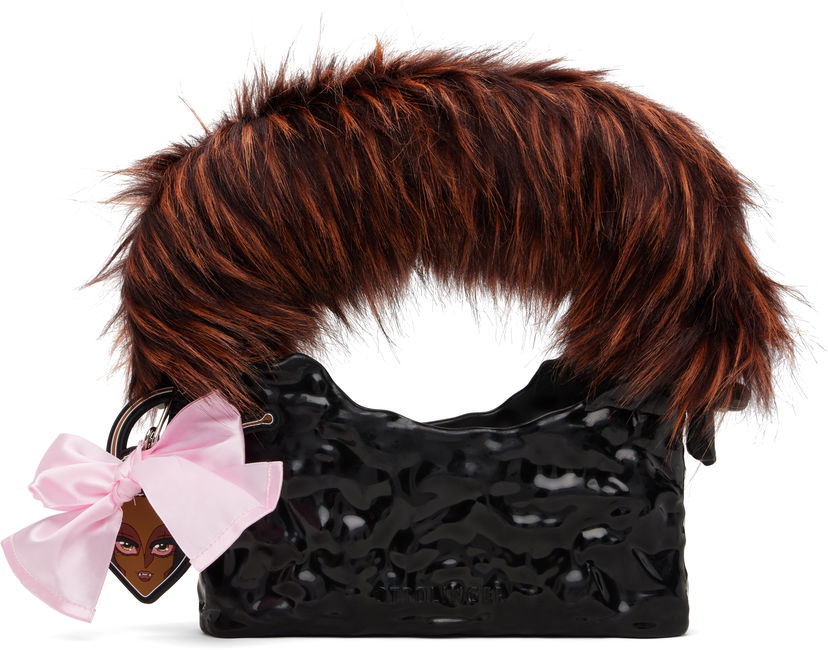 Käsilaukku Ottolinger Ottolinger Furry Baguette Ceramic Bag Musta | 126-901326-01