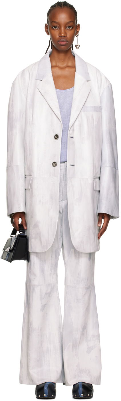 Takki Acne Studios x SSENSE Lambskin Blazer Jacket Valkoinen | C70003-, 0