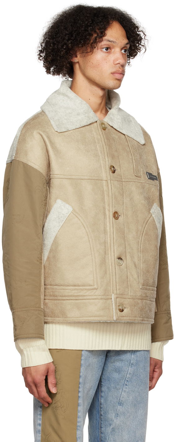 Takki Feng Chen Wang Feng Chen Wang Reversible Faux-Shearling Jacket Beige | FUF14JK17, 1