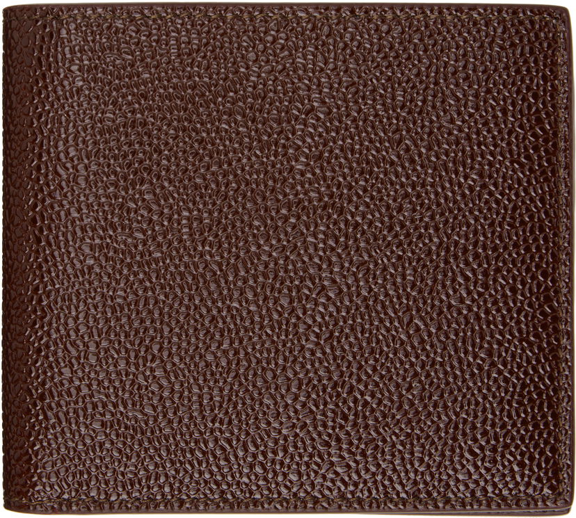 Lompakko Thom Browne Pebble Grain Bifold Wallet Ruskea | MAW023L-03542