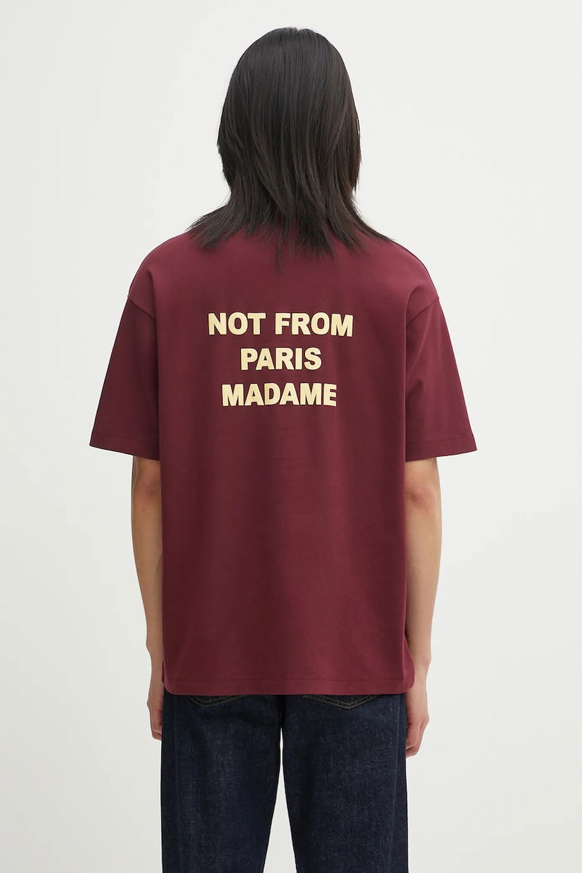 T-paita Drôle de Monsieur Drôle de Monsieur Le T-shirt Slogan Tee Burgundia | I.TS203.CO002