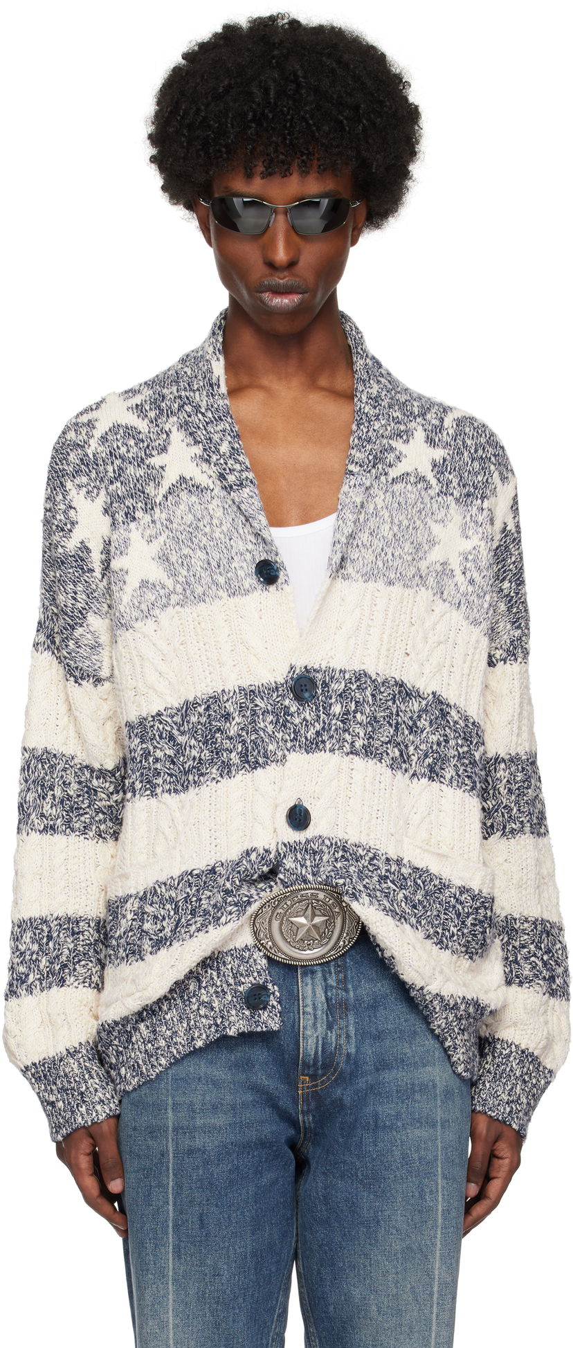 Villapaita GUESS Cable Knit Cardigan Harmaa | M4BR01Z3GR0F0CG