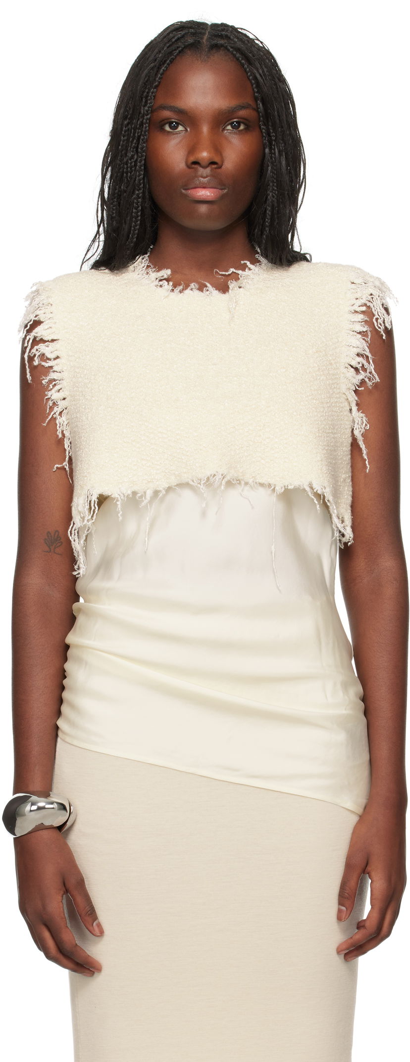 Tankkitoppi Jil Sander Knit & Slit Tank Top & Camisole Set Valkoinen | J03FV0113_JTN371
