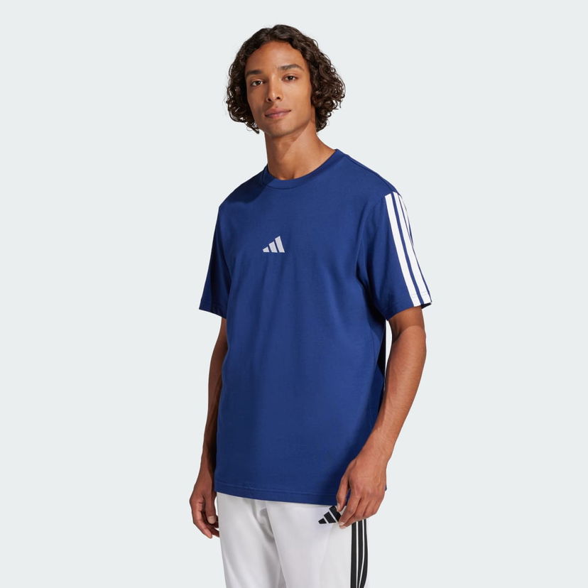 T-paita adidas Performance 3-Stripes Single Jersey T-Shirt Sininen | JW1950