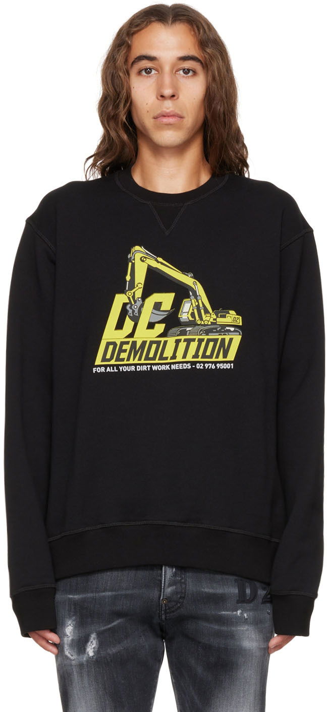 Huppari DSQUARED2 DC Demolition Graphic Print Sweatshirt Musta | S74GU0638