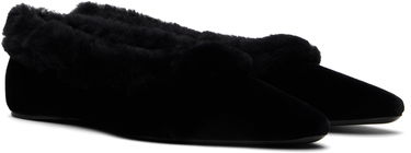 Vaatteet TOTEME TOTEME Fleece Edge Velvet Ballerina Flats Musta | 251-WAS0183-FB0361, 3