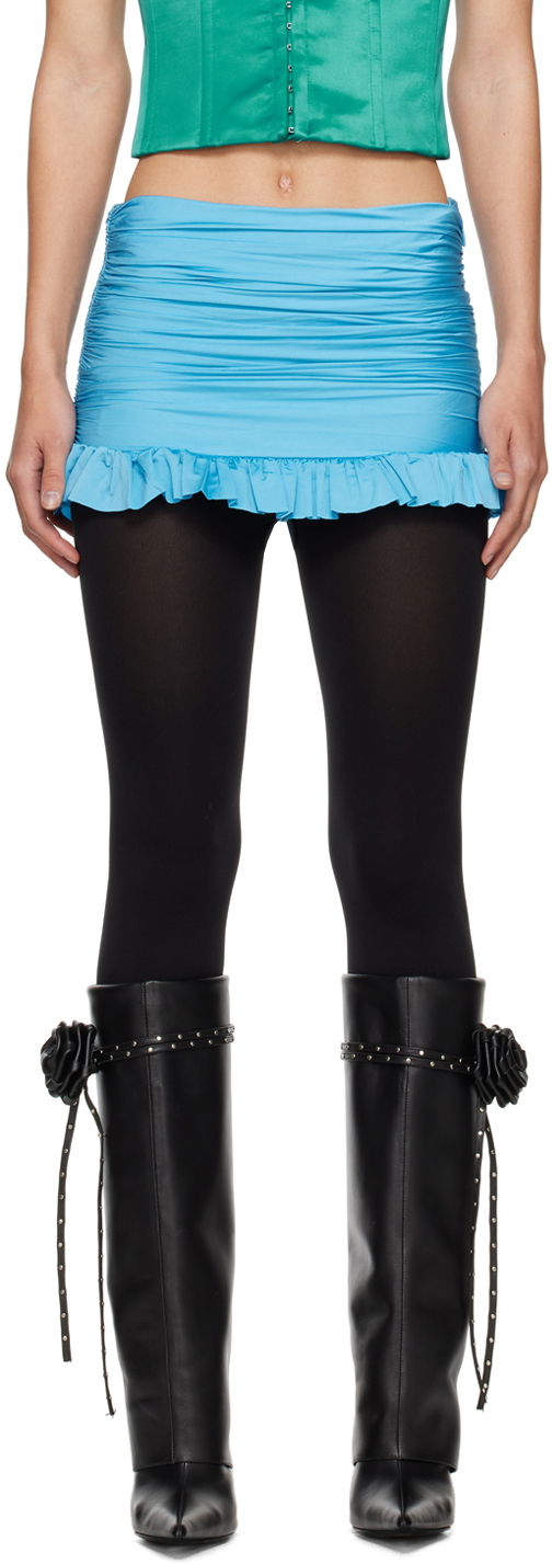 Hame GUIZIO Guizio Ruched Miniskirt Sininen | R24315K017