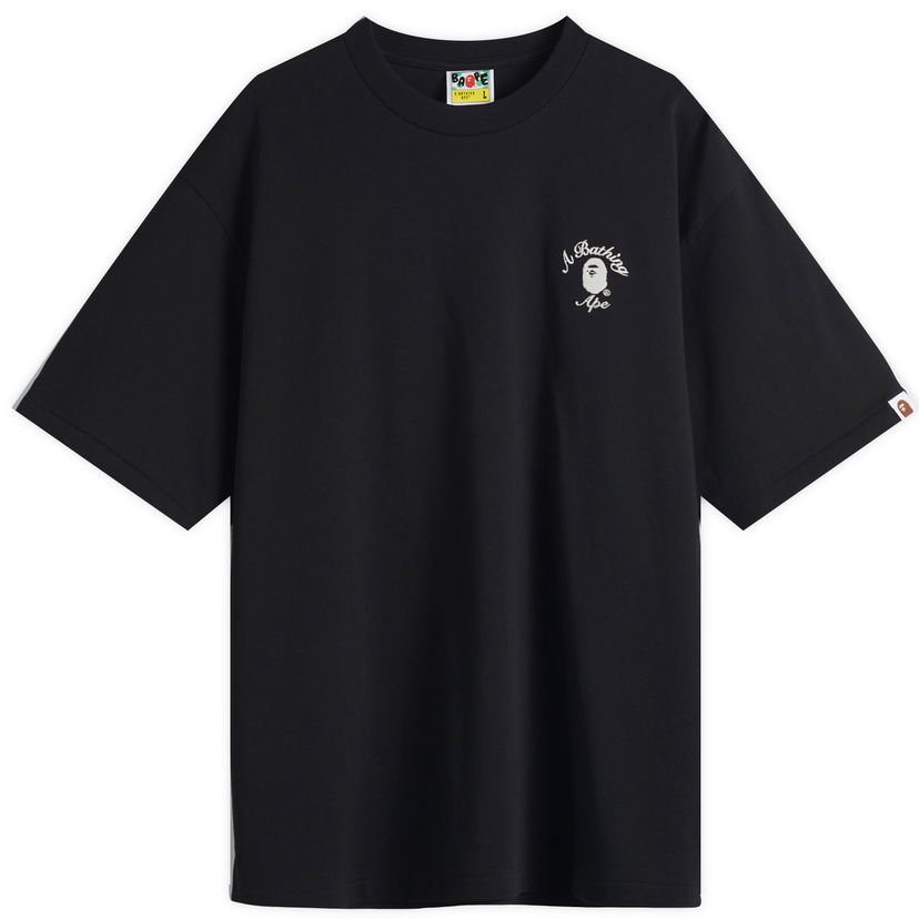 T-paita BAPE One Point College Relaxed Fit T-Shirt, Size Large Musta | 001TEL301304M-BLK
