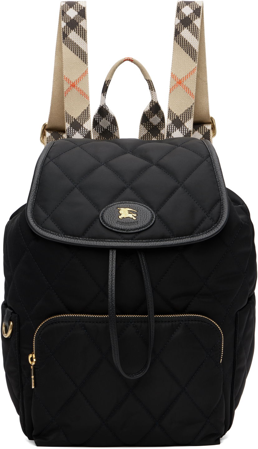Reppu Burberry Burberry Horseshoe Quilted Backpack Musta | 8114394