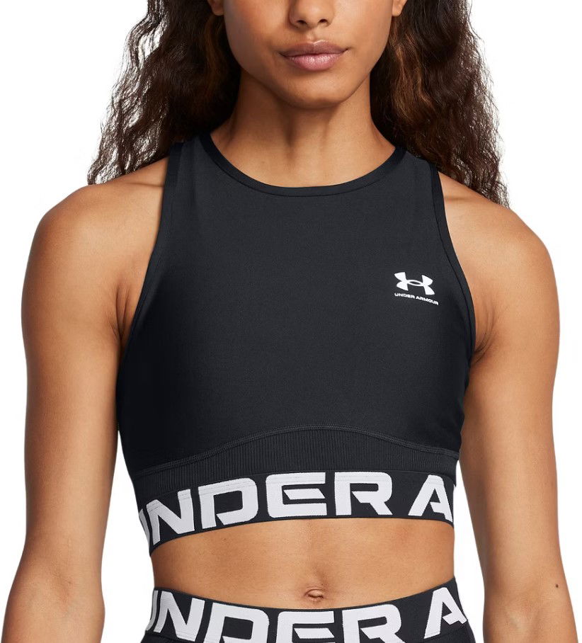 Rintaliivit Under Armour HeatGear Rib Tank Musta | 1388694-001