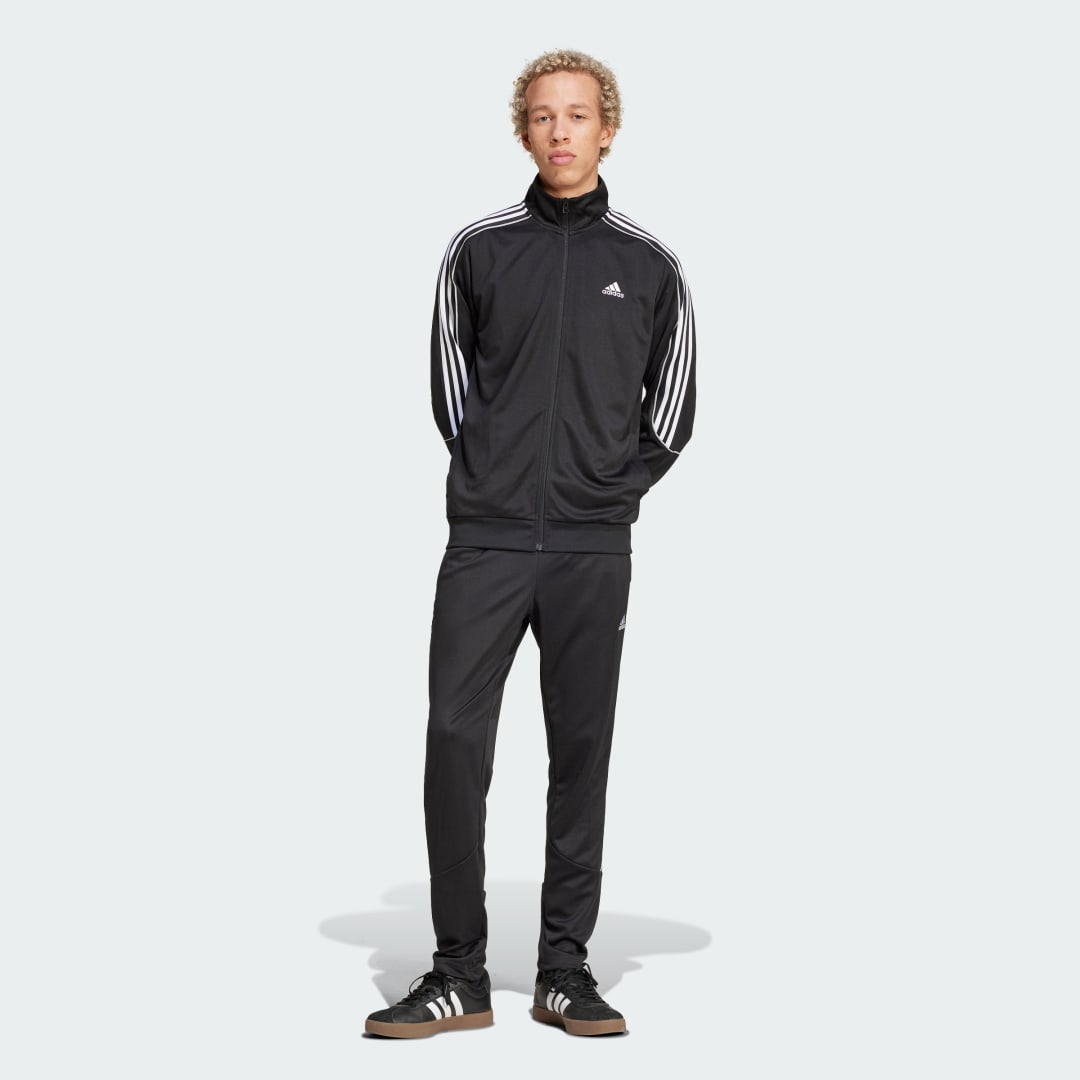 Verryttelypuku adidas Performance 3-Stripes Doubleknit Track Suit Musta | IX1277, 0