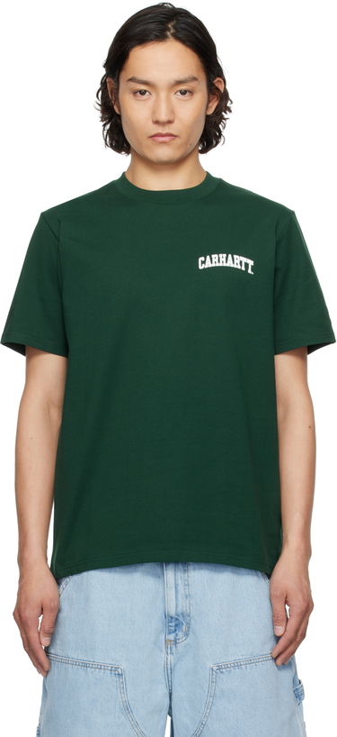 T-paita Carhartt WIP Short Sleeve University Script T-Shirt Vihreä | I034852, 0