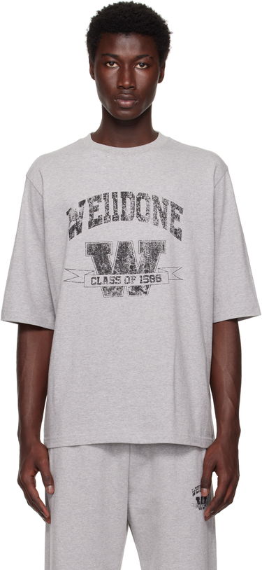 T-paita We11done We11done Printed University T-Shirt Harmaa | WD-TT2-25-743-U-MG, 0