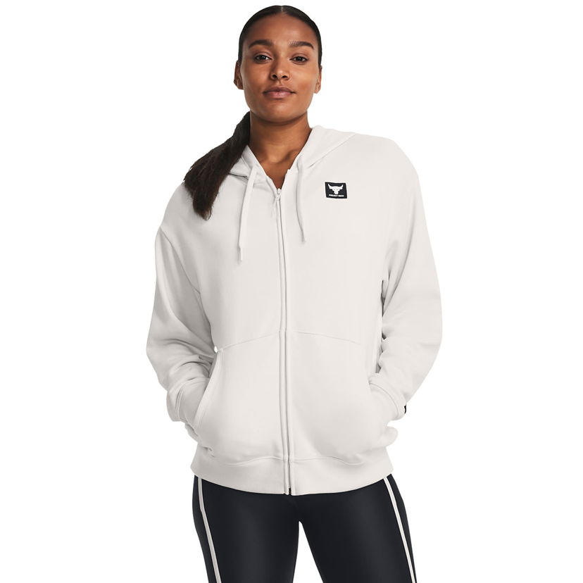 Huppari Under Armour Pjt Rck Hw Terry Fz Os White Clay Valkoinen | 1382176-114