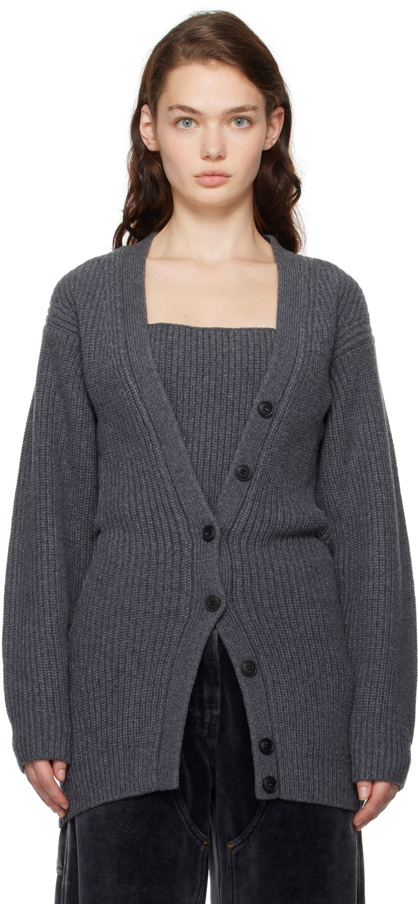 Villapaita Alexander Wang Cardigan Harmaa | 1KC4241004