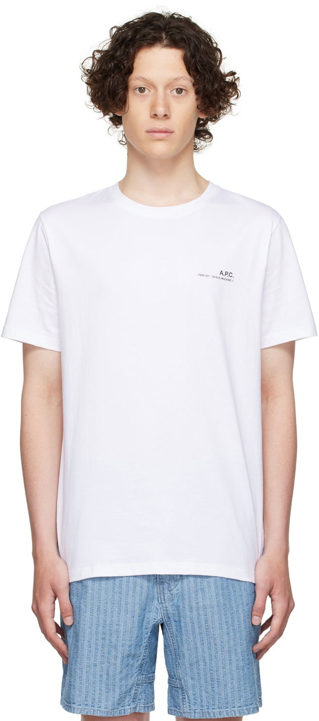 T-paita A.P.C. White Cotton Valkoinen | COEOP-H26904, 0