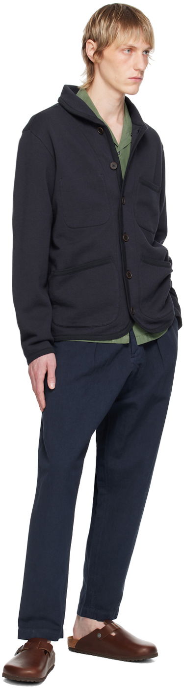 Takki Universal Works Universal Works Button Jacket Tummansininen | P3081, 3