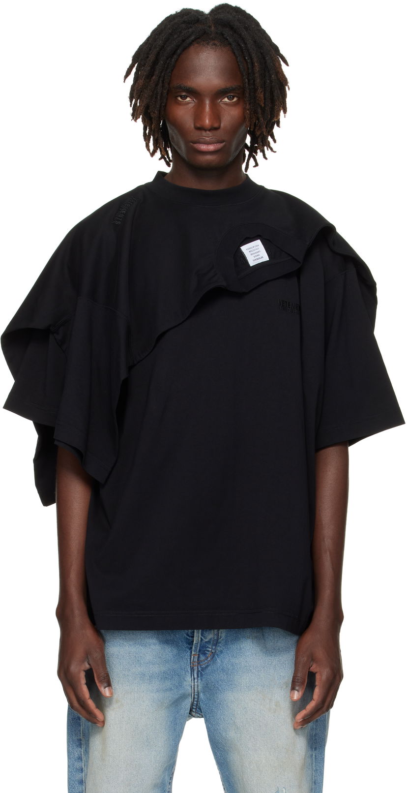 T-paita VETEMENTS VETEMENTS Double Layered T-Shirt Musta | UH76TR400B