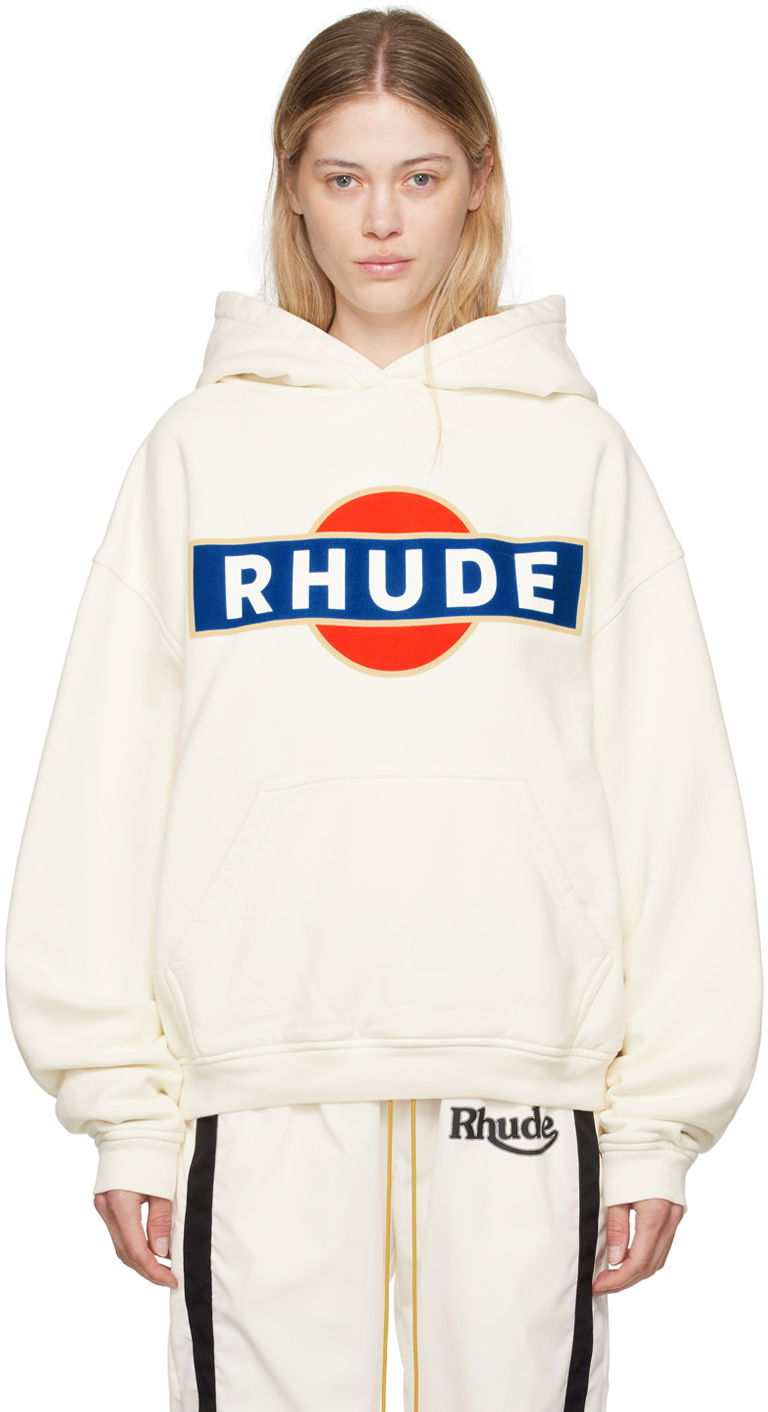 Huppari Rhude Vintage Racer Hoodie Valkoinen | RHPF24HO02012