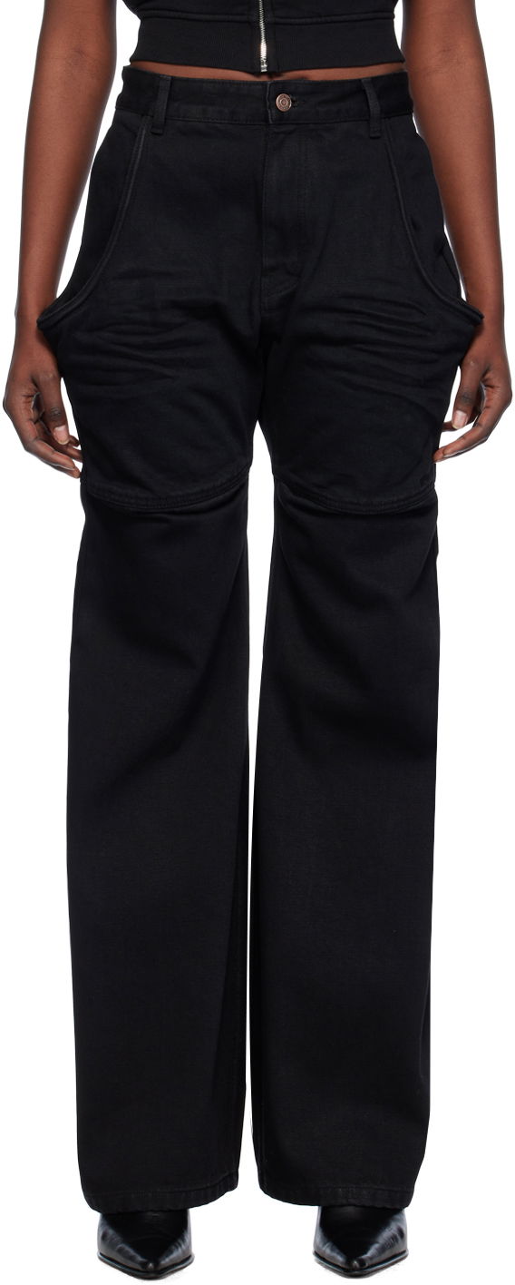 Cargo housut We11done Wire Cargo Pants Musta | WD-DP0-24-328-W-BK