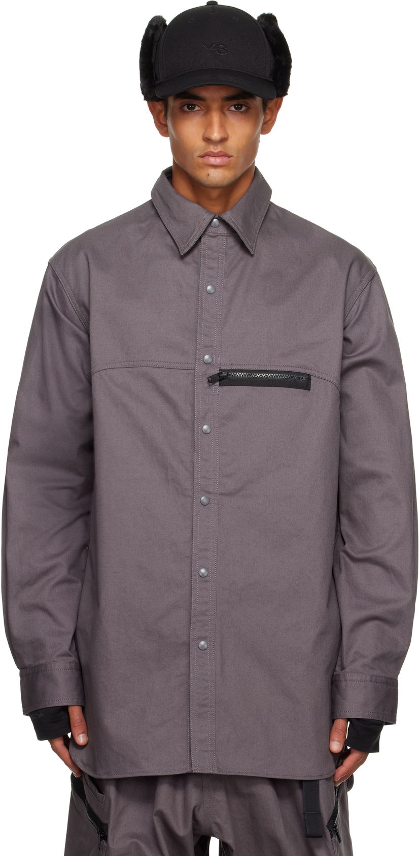 Paita Y-3 Y-3 Twill Shirt Harmaa | KB2079