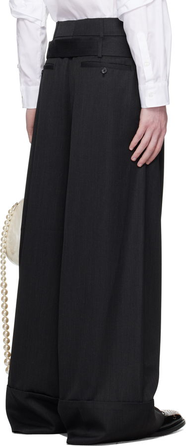 Housut Simone Rocha Simone Rocha Wide Leg Multi Belt Loop Trousers Musta | 4159 1217, 2