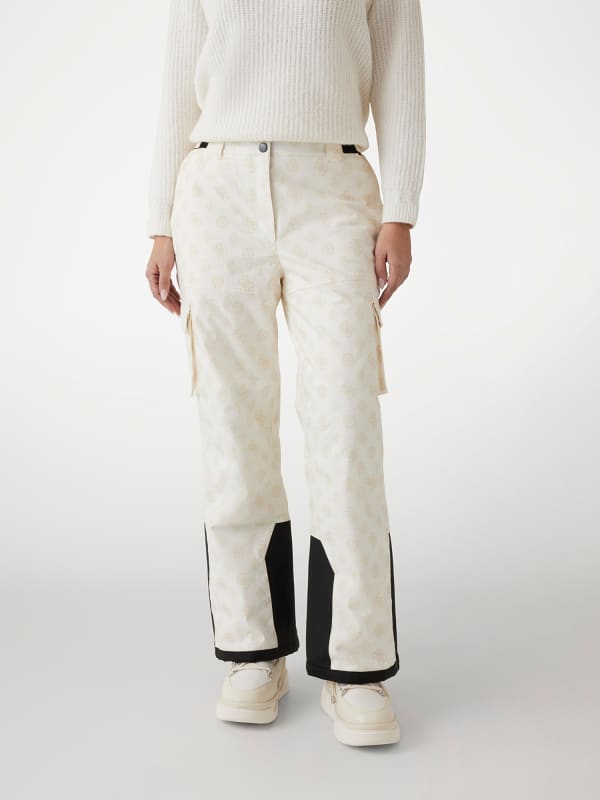 Cargo housut GUESS Logo Ski Pants Valkoinen | W4PB60WH0K0