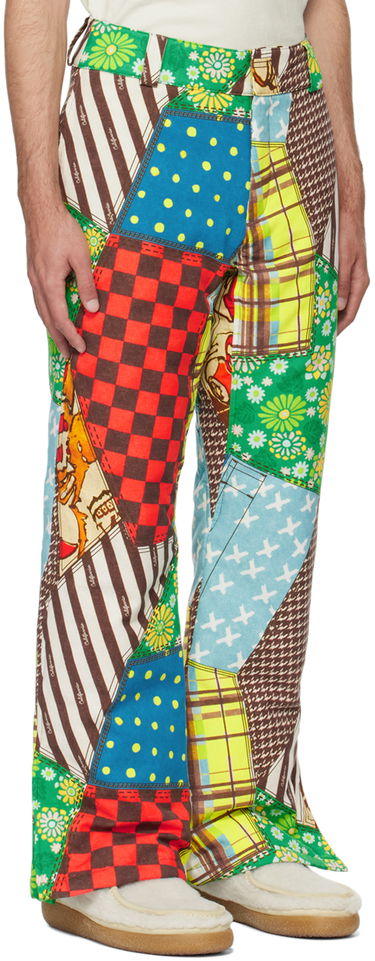 Housut ERL Patchwork Print Flare Trousers Monivärinen | ERL07P006, 1