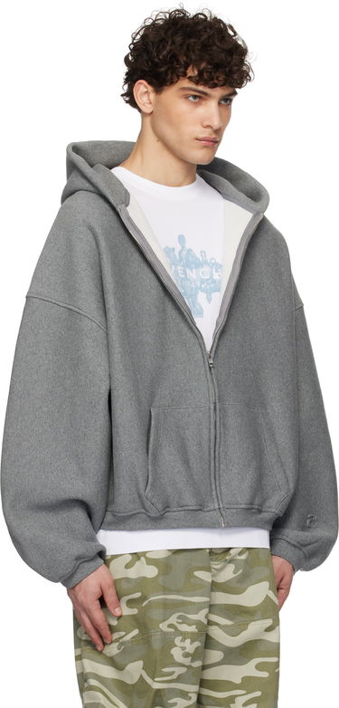 Huppari Alexander Wang Dense Fleece Star Zip-Up Hoodie Harmaa | 6CC2242051, 1