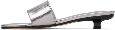 Asusteet BY FAR BY FAR Ceni Eel Embossed Metallic Leather Heeled Sandals Metallinen | MWFHO014CL035ME032PL, 2