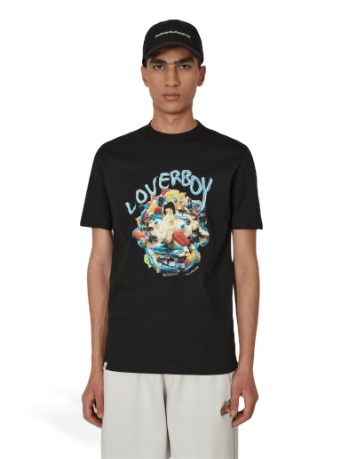 T-paita Charles Jeffrey Loverboy Face T-Shirt Musta | CJLAW22FT BLACK