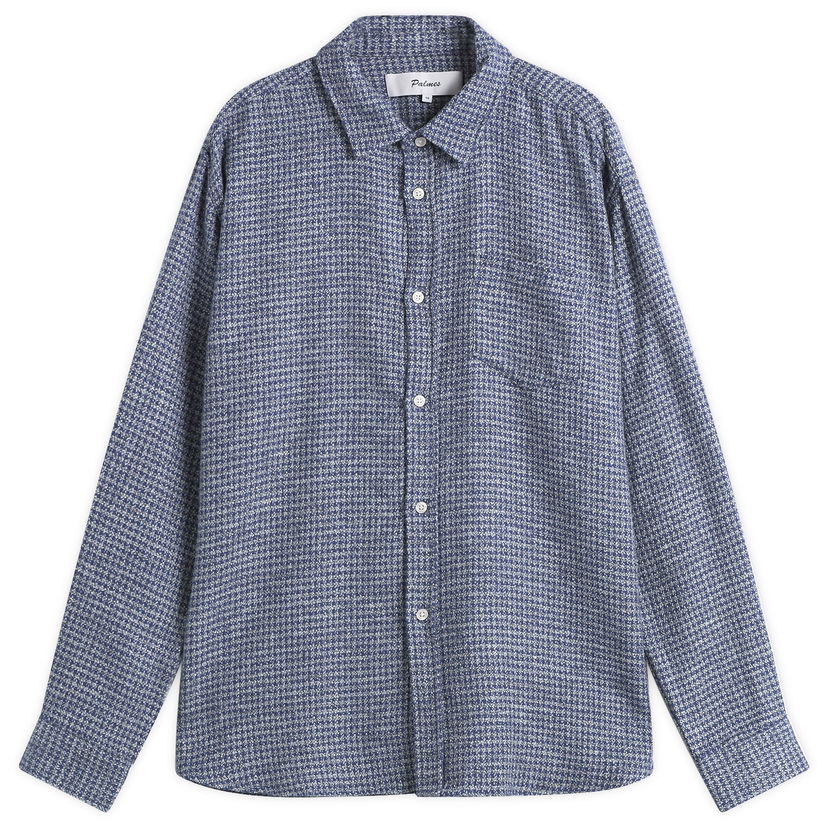 Paita Palmes Cotton Mouline Shirt Sininen | P30-0037-677