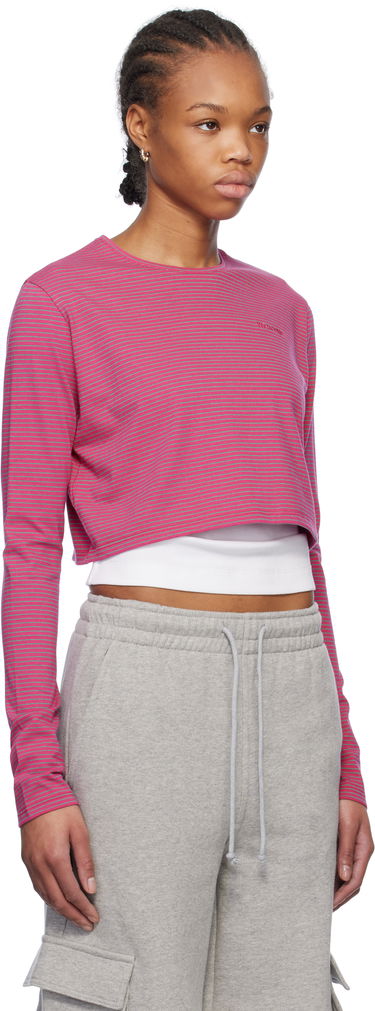 Crop top We11done We11done Striped Cropped T-Shirt Vaaleanpunainen | WD-TT0-25-716-W-PK, 1