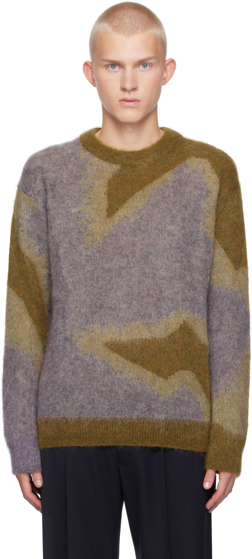 Villapaita Paul Smith Paul Smith Photogram Leaves Mohair-Blend Sweater Monivärinen | M1R-923Y-N02512-10
