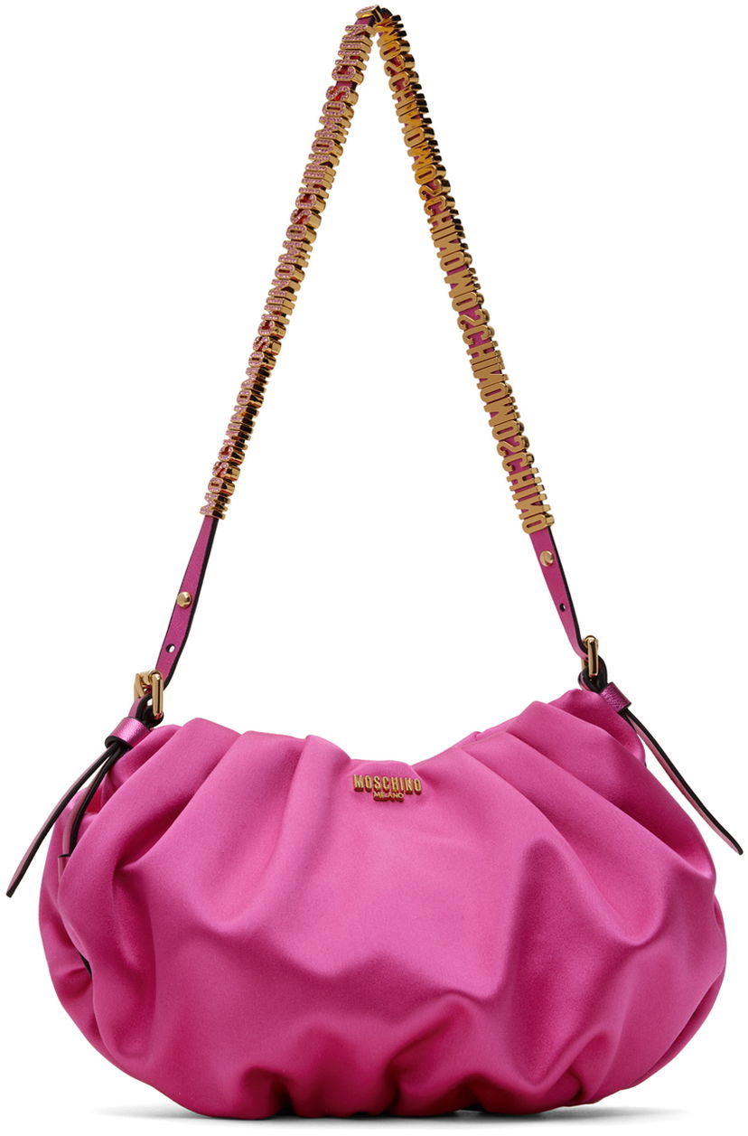 Käsilaukku Moschino Mini Lettering Shoulder Bag Vaaleanpunainen | 7523 8220 A1199