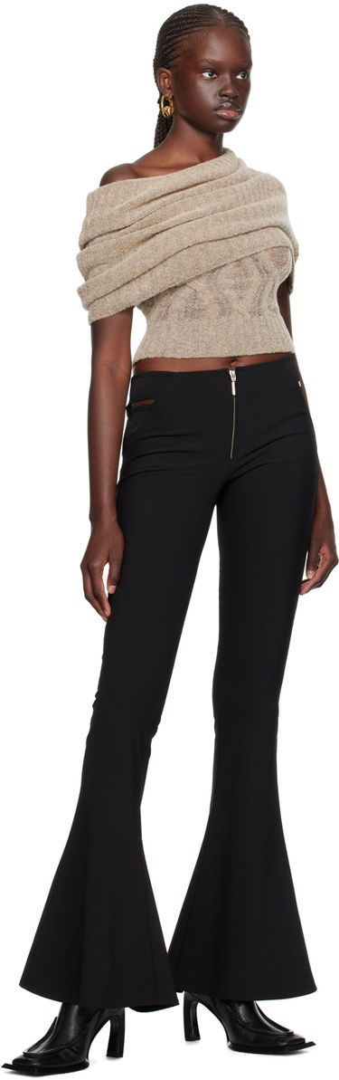 Housut Jean Paul Gaultier Gaultier KNWLS Cutout Flare Trousers Musta | 23/14-F-PA078B-C036-00, 3