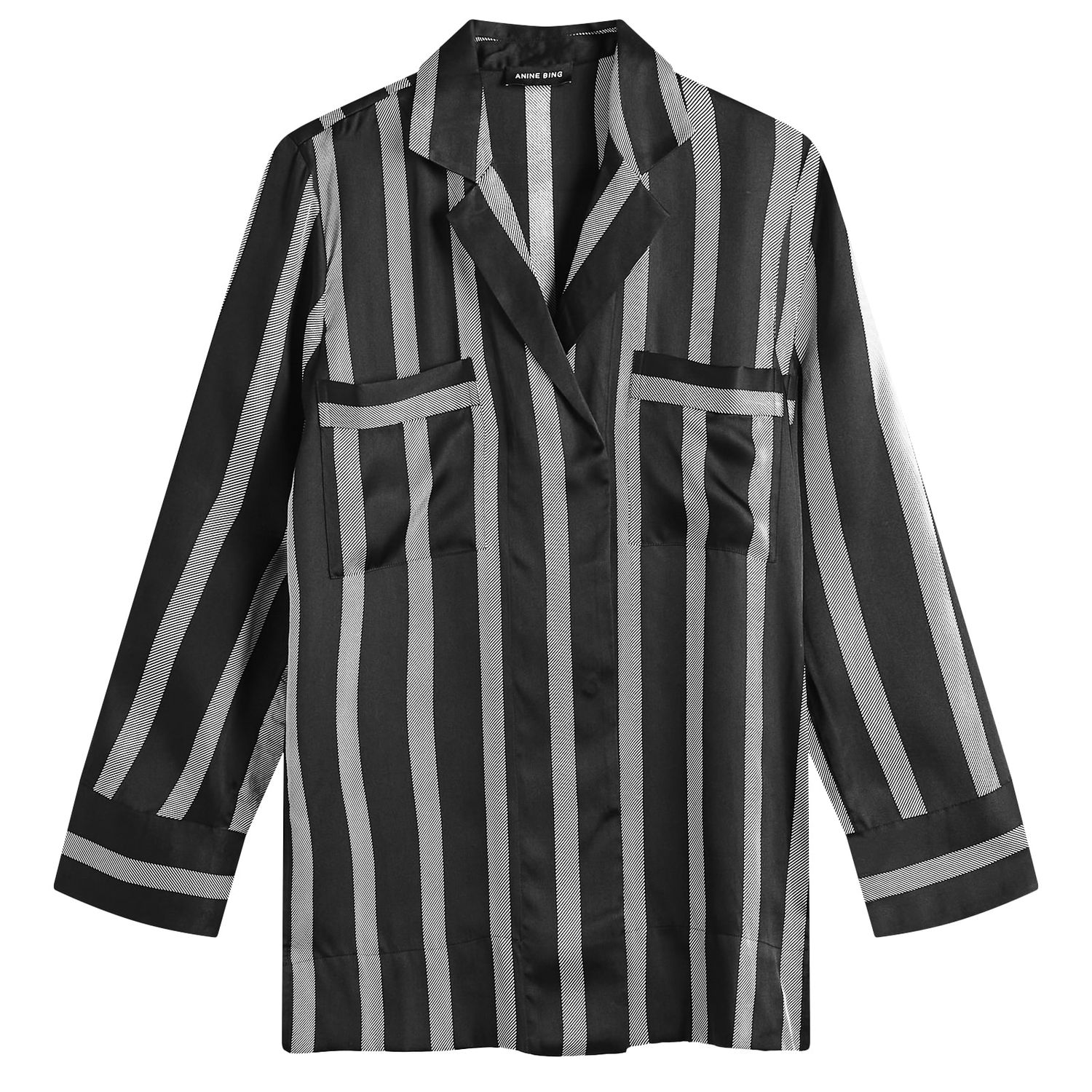 Paita Anine Bing Lynette Print Shirt, Size Medium Musta | A-07-10345-PRT31, 1