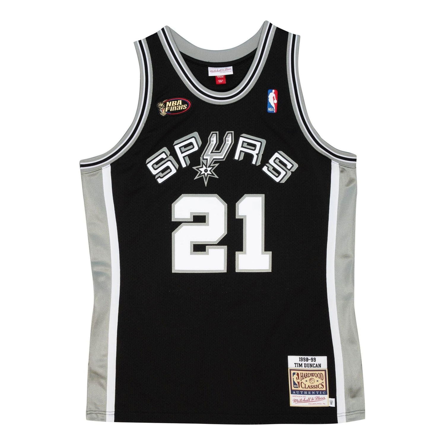 Jersey Mitchell & Ness NBA San Antonio Spurs 1998-99 Tim Duncan 21 Jersey Musta | AJY4CP19169-SASBLCK98TDU, 0