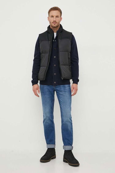 Villapaita Barbour Wool Button-Up Cardigan Tummansininen | MKN0731, 1