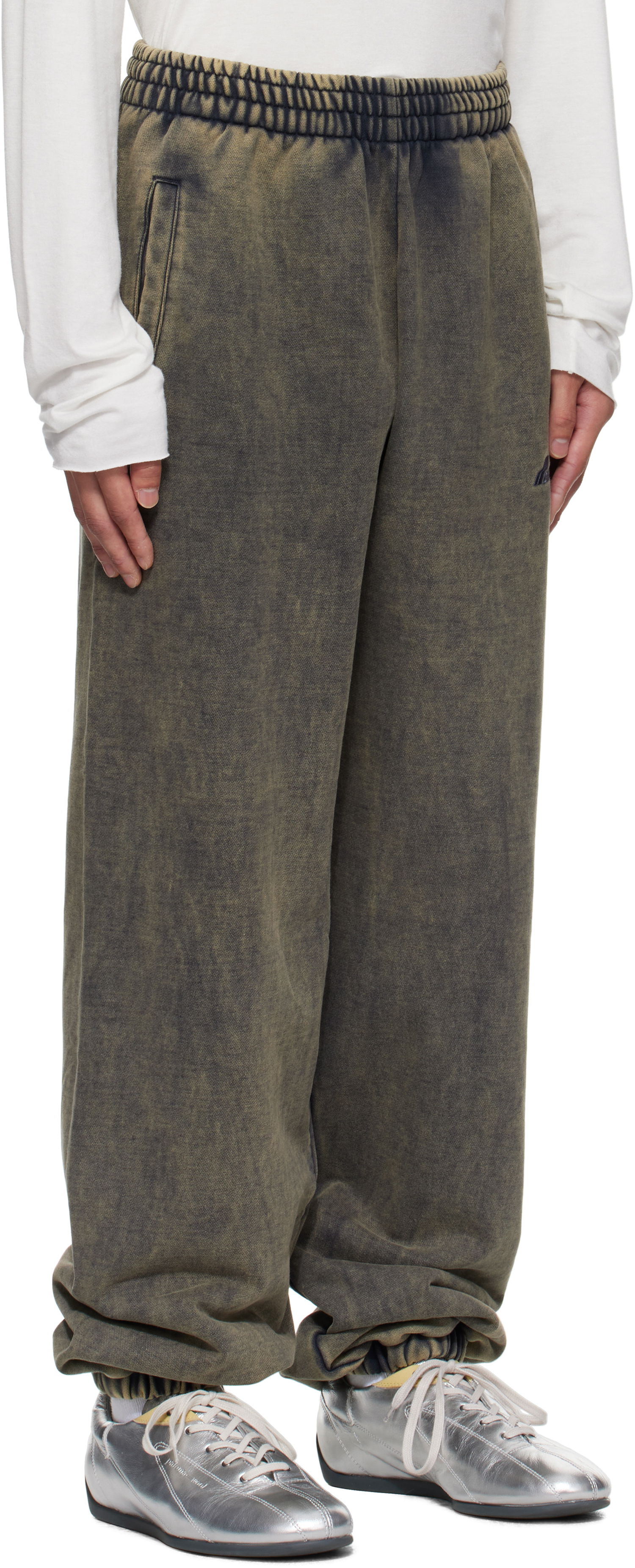 Verryttelyhousut We11done We11done Teddy ID Jogger Sweatpants Vihreä | WD-TA2-25-708-U-CH, 1