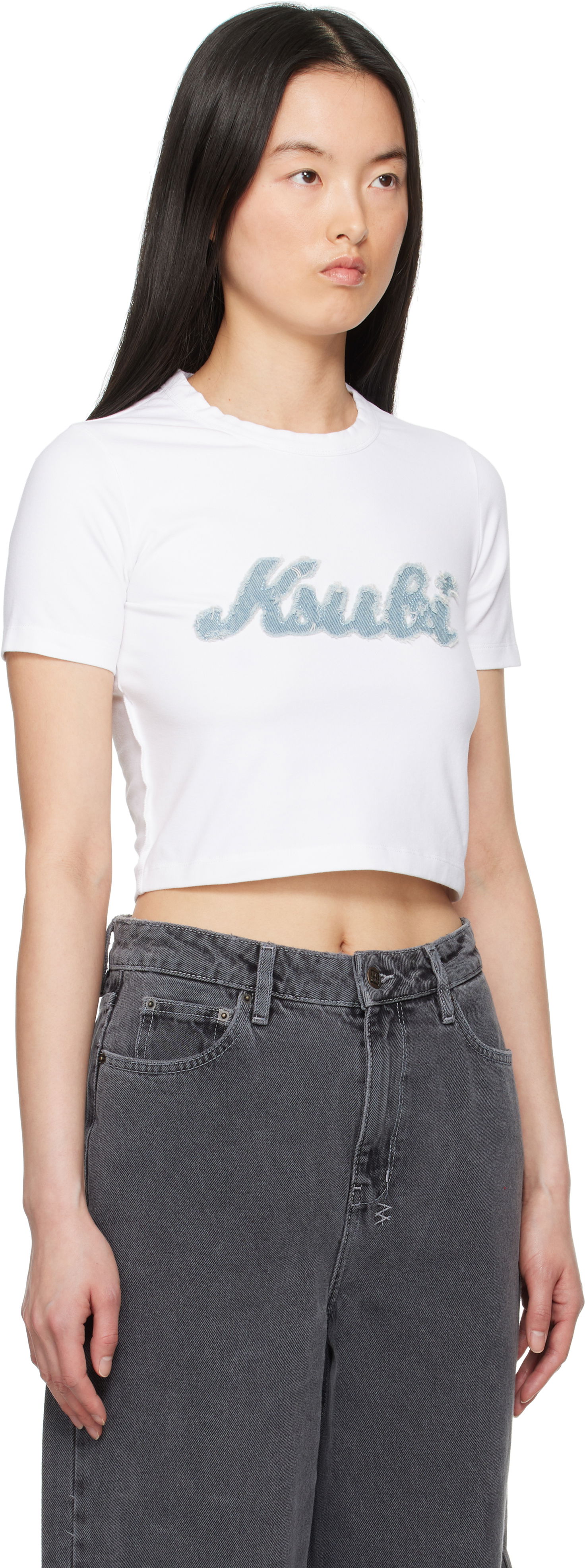 Crop top Ksubi Ksubi Homerun Baby Cropped T-Shirt Valkoinen | WSP25TE011, 1