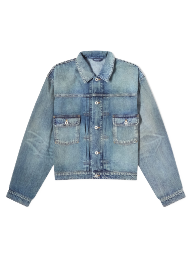 Takki KENZO Stone Bleach Trucker Jacket Stone Dirty Blue Denim Sininen | FD65DV3036B7-DY