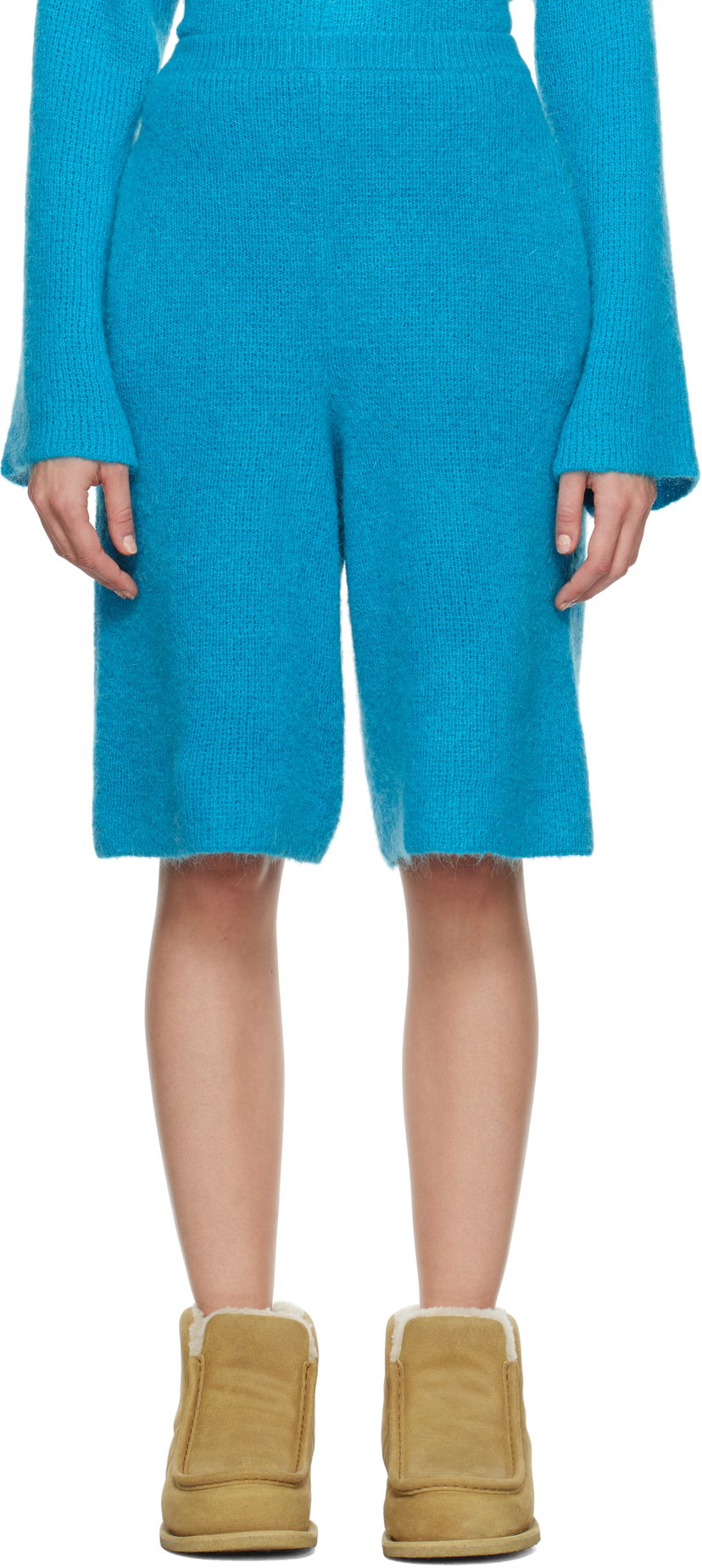 Shortsit JW Anderson Knitted Shorts Sininen | KW1287-YN0314