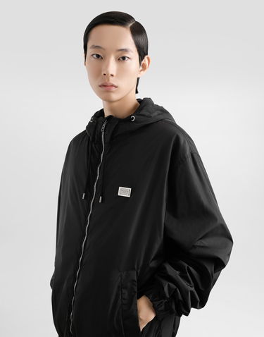 Tuulitakki Dolce & Gabbana Dolce & Gabbana Technical Fabric Hooded Jacket with Tag Musta | G9BGSTFUS22N0000, 3