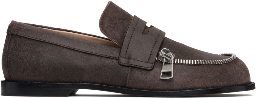 Tennarit ja kengät JW Anderson Suede Zipper Biker Loafers Ruskea | MC0002-LA0319