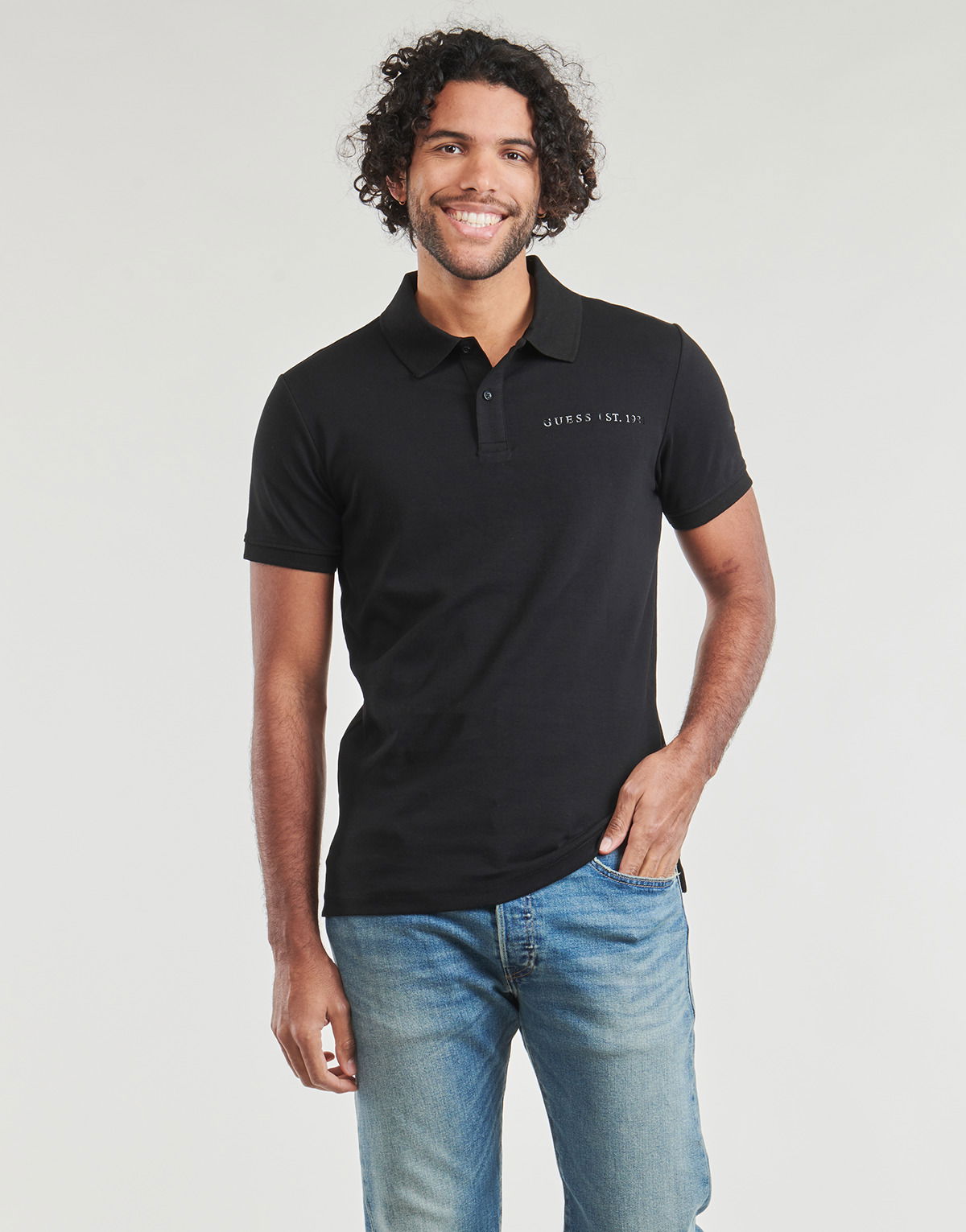 Poolopaita GUESS NOLAN SS POLO Musta | M4RP6-KBL51-JBLK, 0