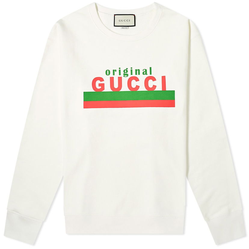 Huppari Gucci Gucci Original Print Crew Sweatshirt Valkoinen | 626990-XJCOR-9192
